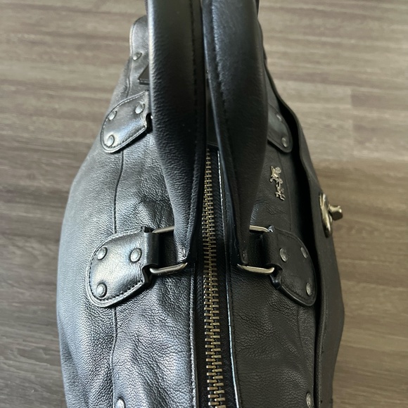 EUC!!! Coach Rhyder 1941 Collection Black Pebbled Leather Satchel Handbag - Picture 5 of 14